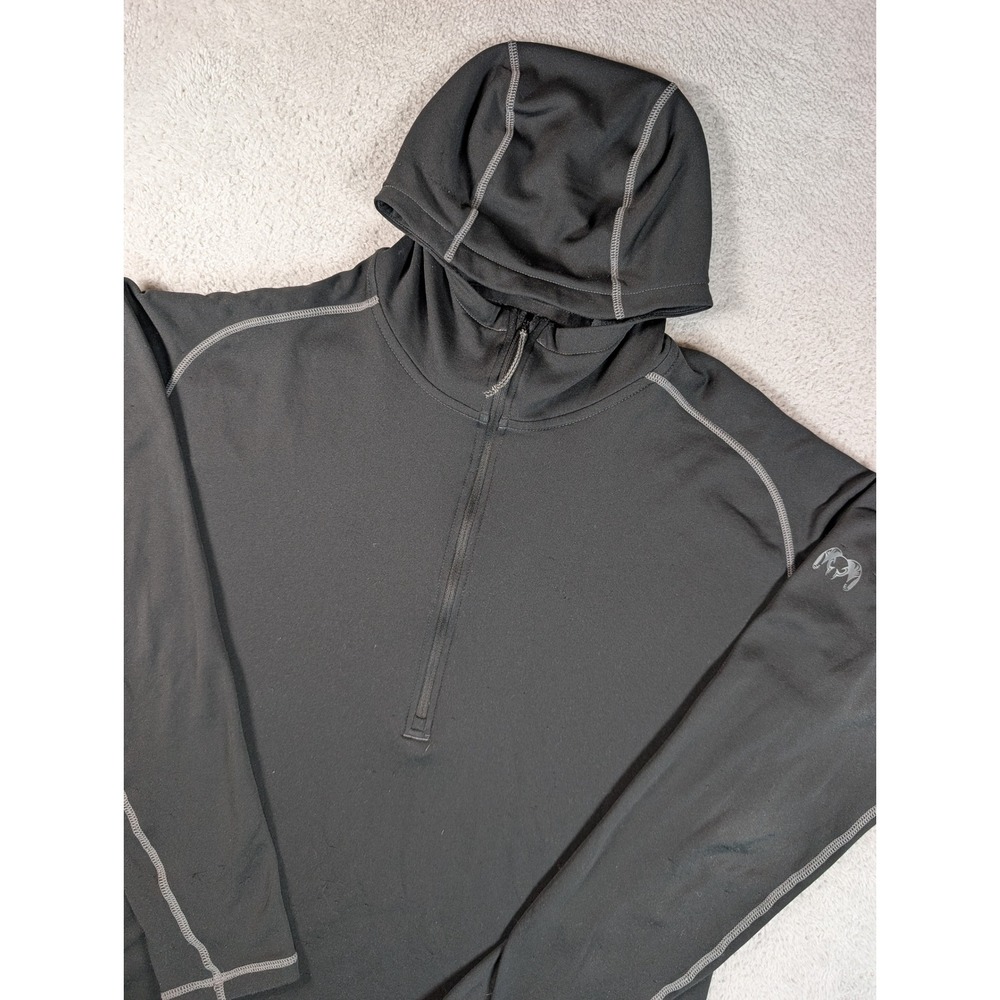 Kuiu Peloton 97 Fleece Hoodie Mens XL Black Toray Karuishi 1/4 Zip Pullover